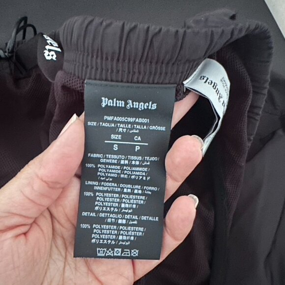 Palm Angels Curved Logo Swim Shorts Size S NEW - Picture 7 of 11